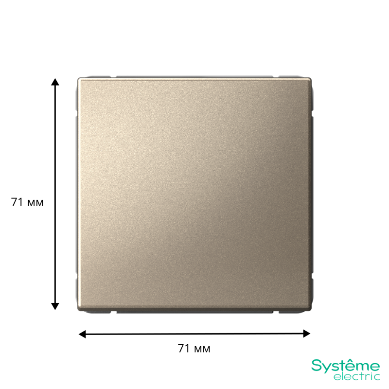 Выключатель кнопочный 1-кл. ArtGallery быстрозажим. клем. механизм шампань SE GAL000515S