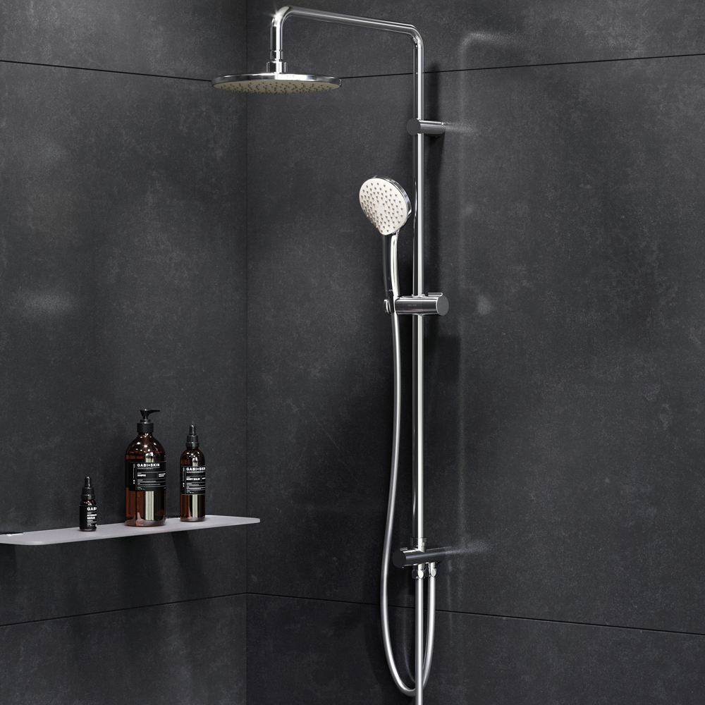 F0790000 Gem душ.система, набор: верхн.душ d 220 мм, ручн.душ 1 ф-ция d 110 мм, переключатель, хром,