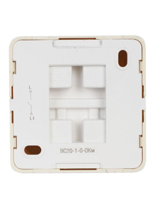 Выключатель 1-кл. ОП Октава 10А IP20 ВС20-1-0-ОКм крем. GENERICA EVO10-K33-10-DC