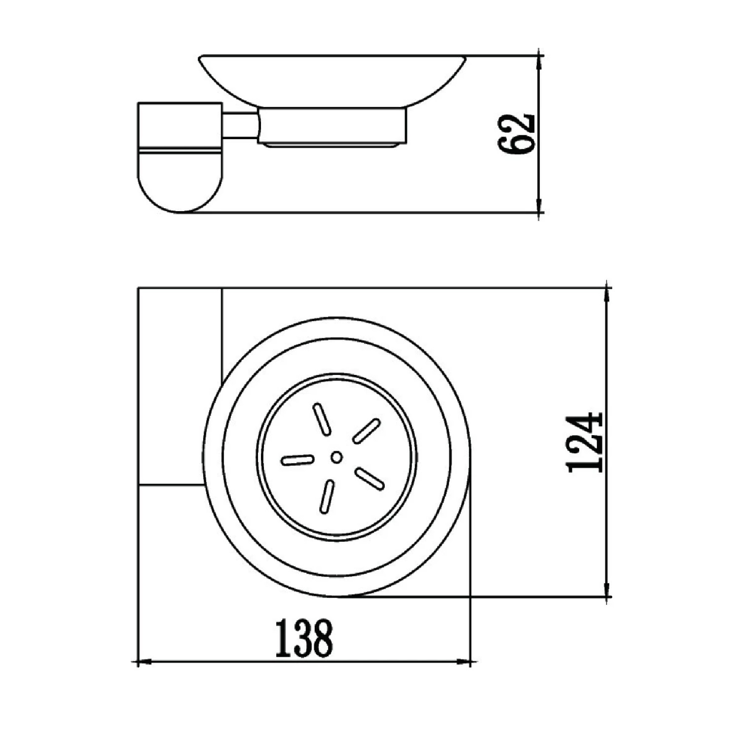 Мыльница Savol S-007359, хром