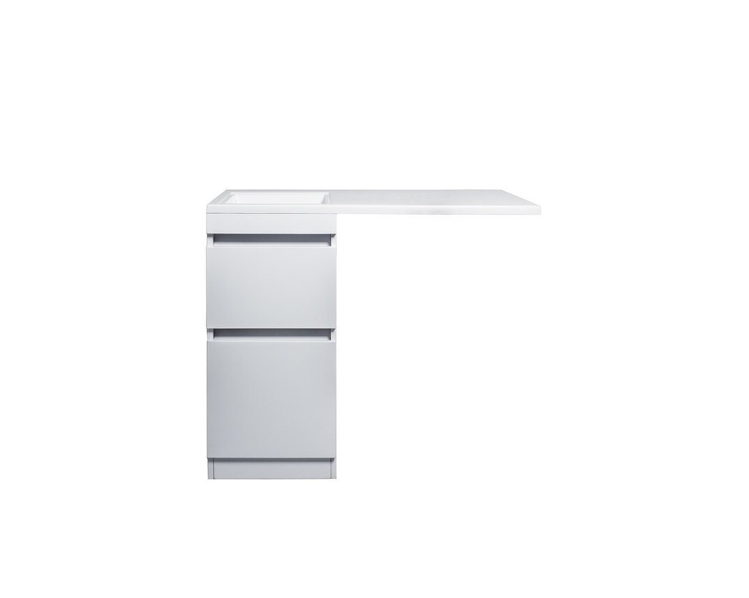 Тумба напольная "Даллас 100", Люкс белая, PLUS