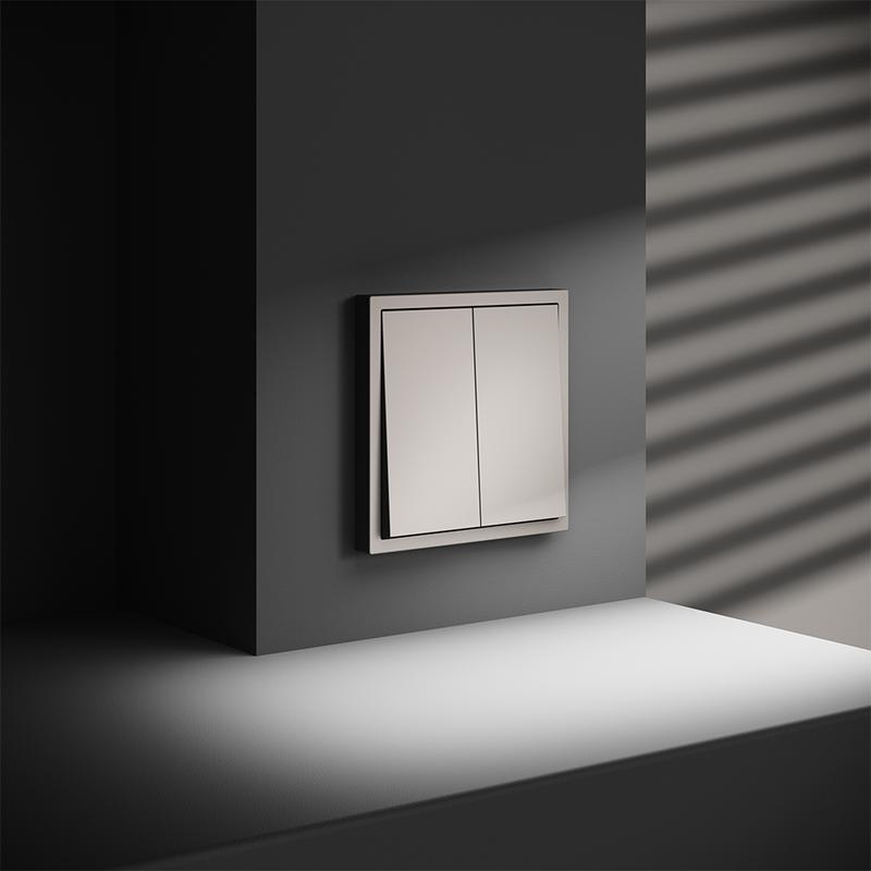 Переключатель проходной 2-кл. СП S70 10А механизм кашемир Voltum VLS020303