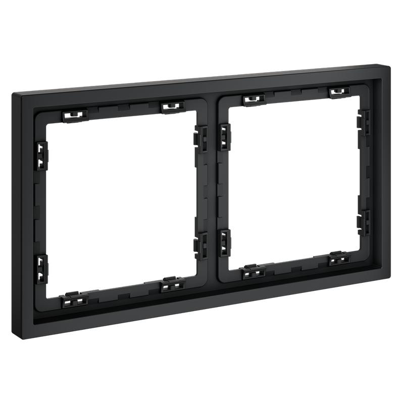 Рамка 2-м S70 пластик. графит Voltum VLS100207