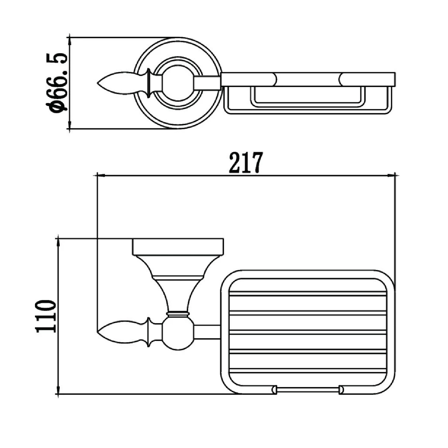 Мыльница Savol S-06832B, золото
