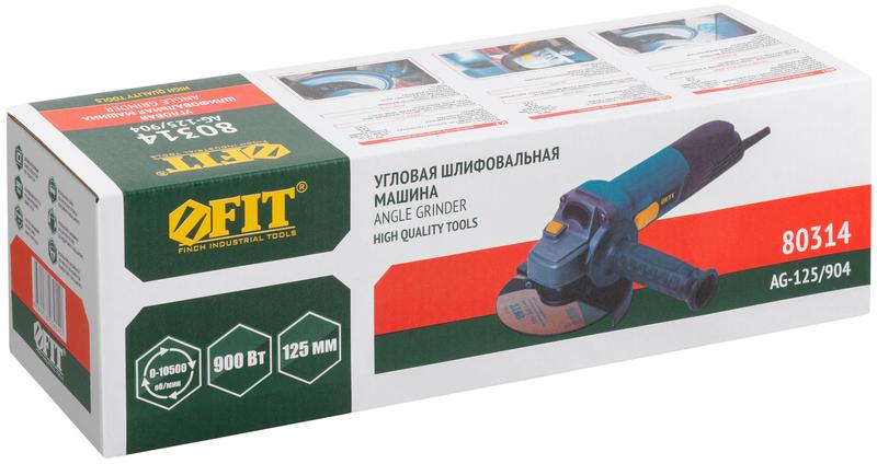 Машина шлифовальная угловая 900Вт 0-10500об/мин; КлК 125мм; армированный ротор FIT 80314