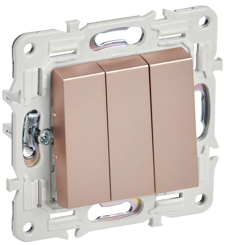 Выключатель 3-кл. SKANDY 10А SK-V11Sa песочн. IEK SK-V30-0-10-K98