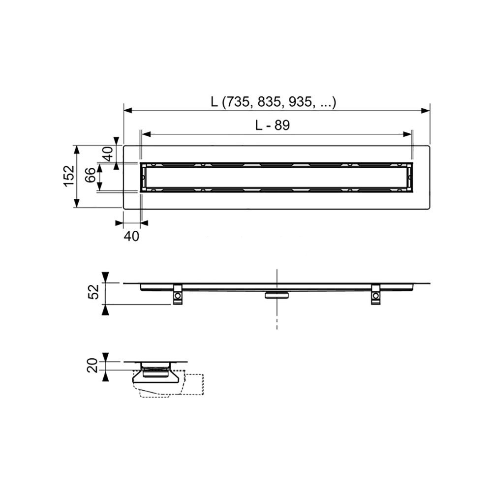 Душевой лоток TECE drain line 651200 120 см