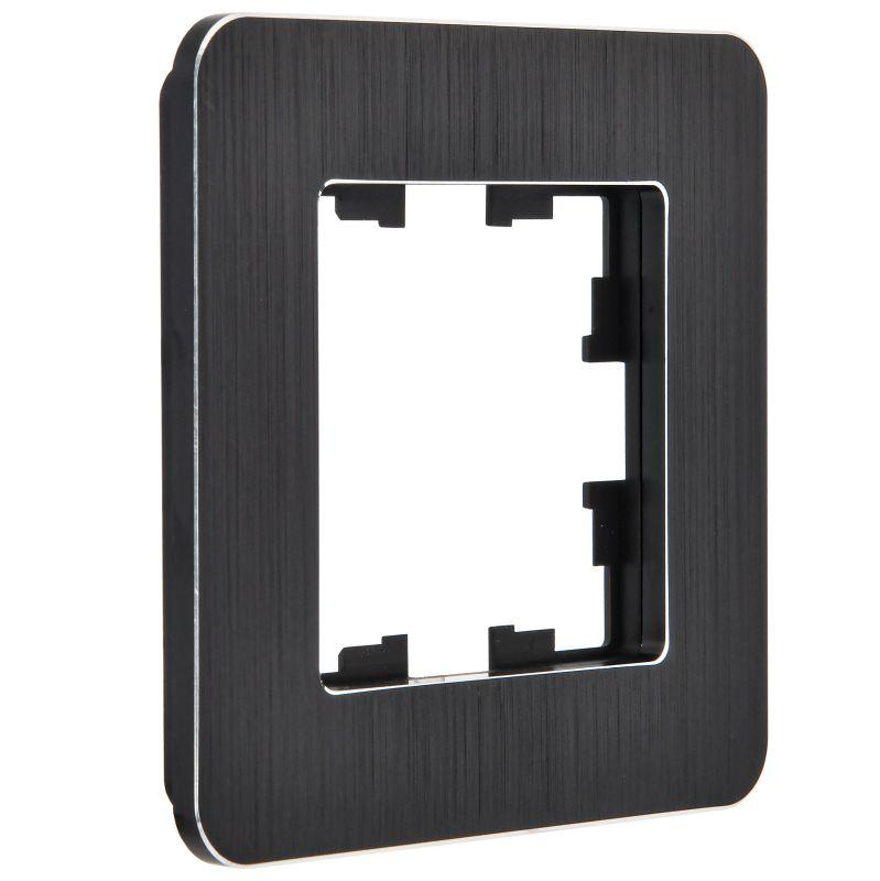 Рамка 1-м BRITE РУ-1-1-Бр метал. черн. RE AL IEK BR-M12-M-21-K02