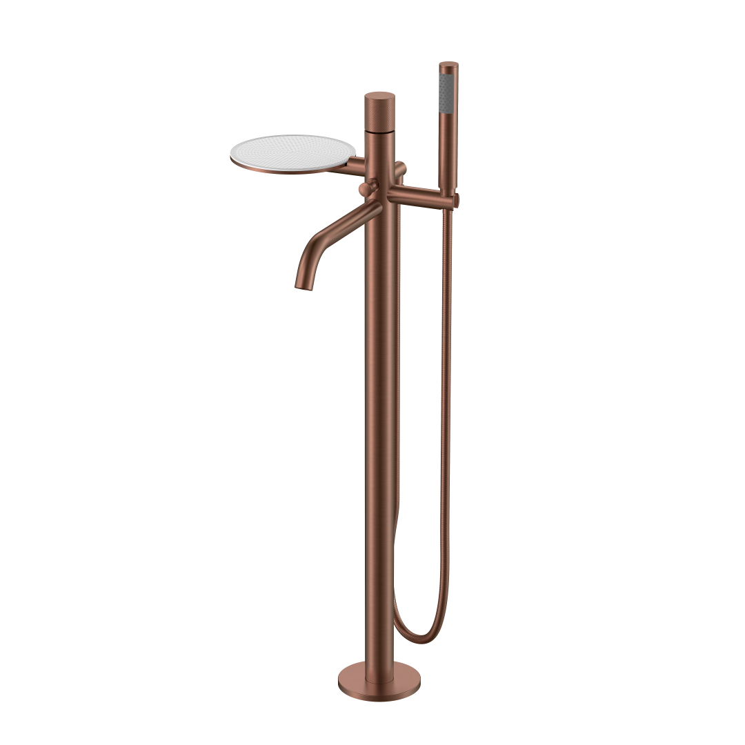 Смеситель STICK напольный BRUSHED BRONZE ручка SPIEALE