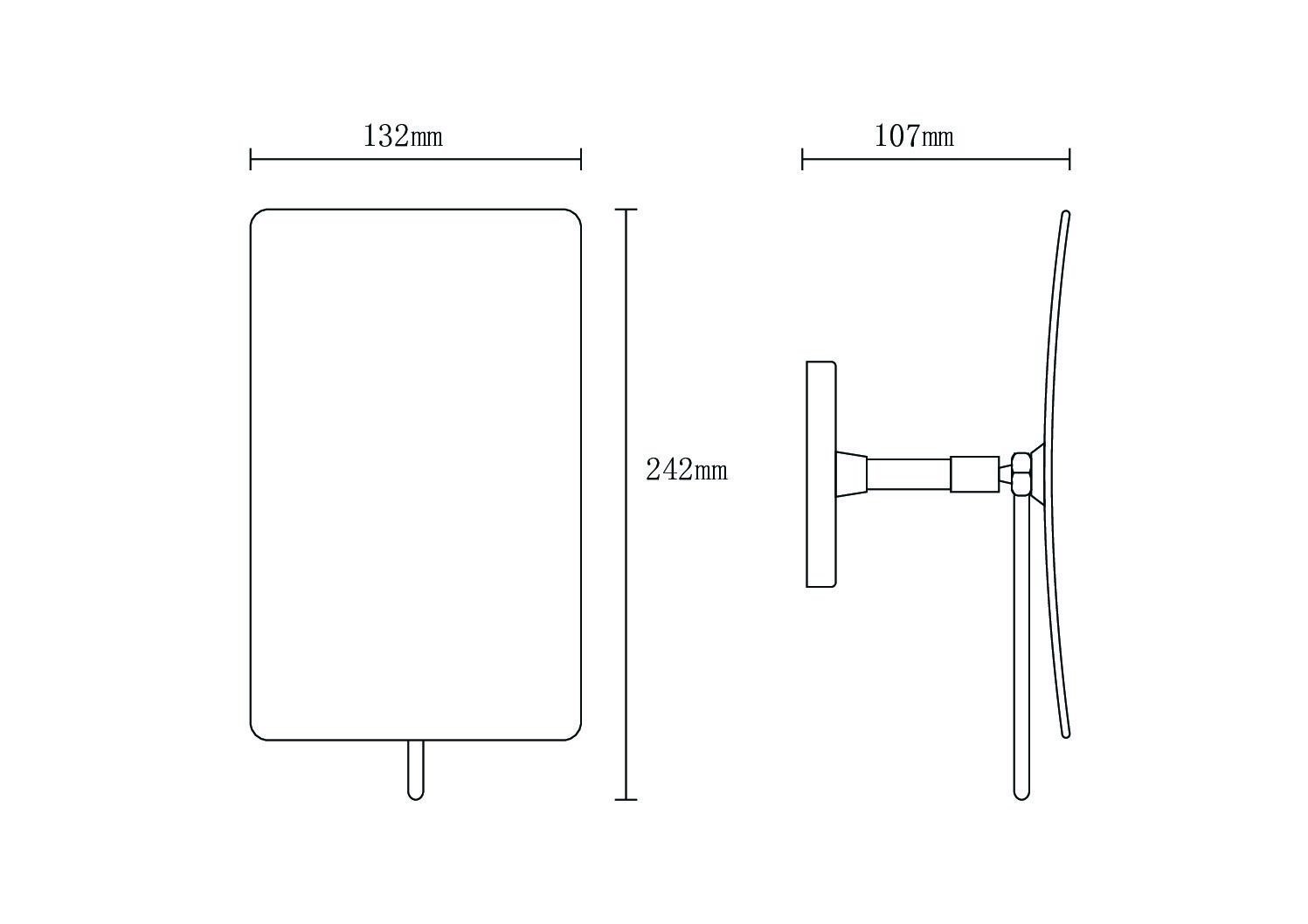 Зеркало настенное Gun Metal