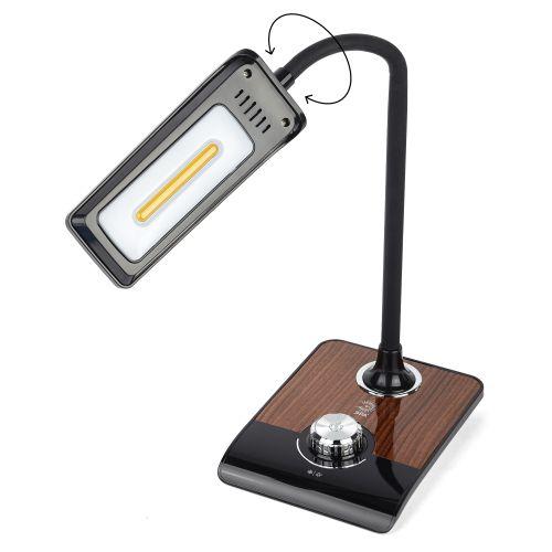 Светильник NLED-473-10W-BK настол. черн. с деревом ЭРА Б0033305