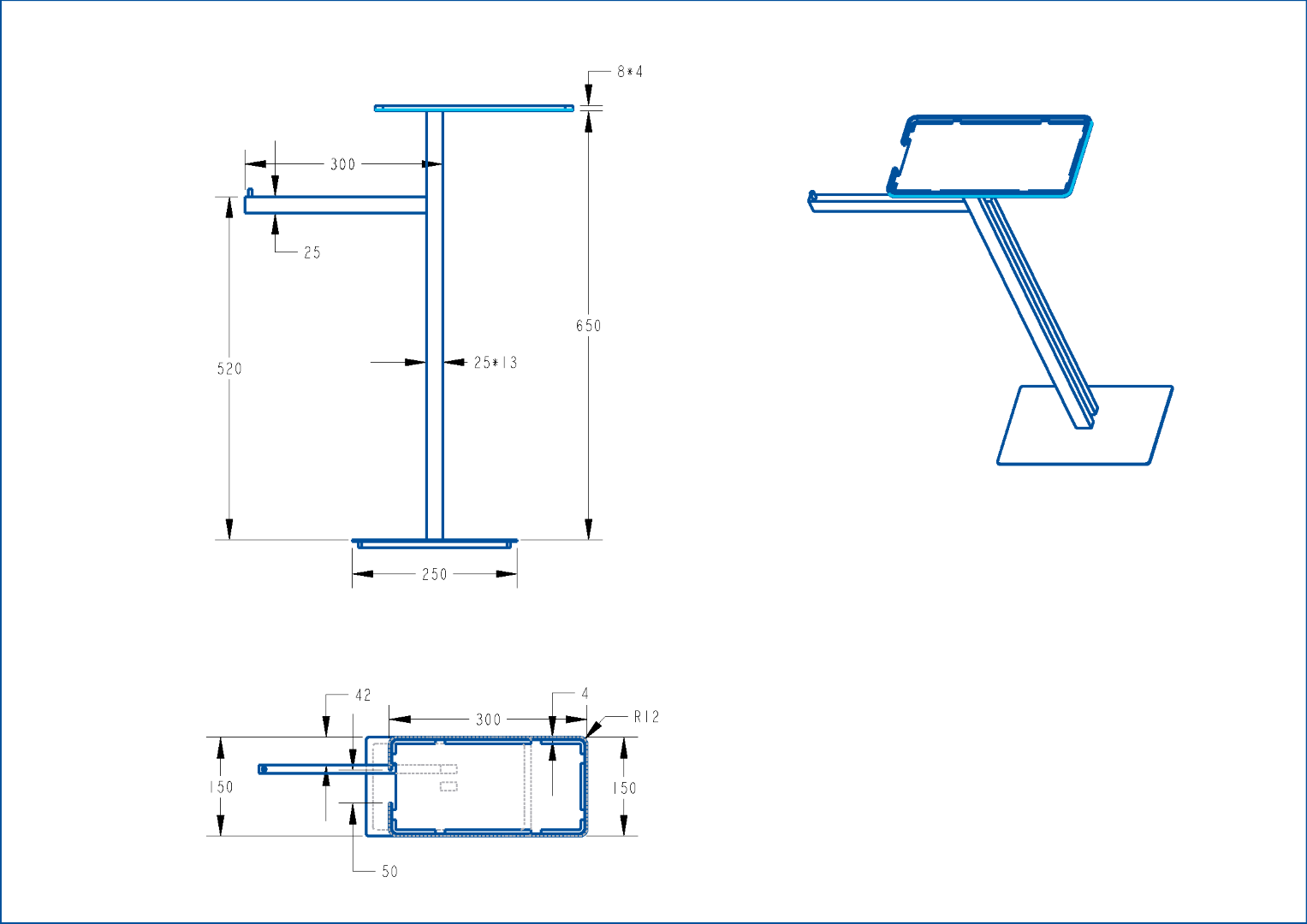 Стойка напольная с полкой и полотенцедержателем COPPER BRUSHED