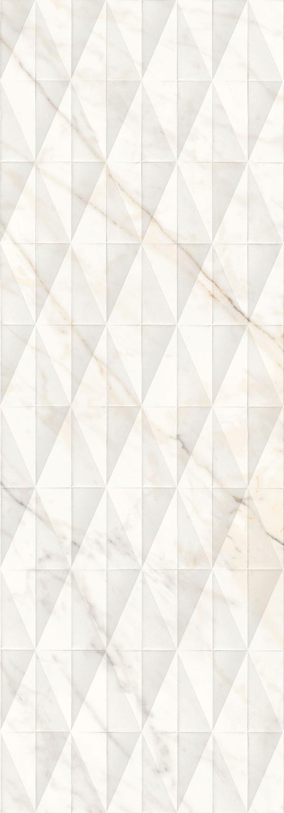 Плитка Allmarble Wall Golden White Struttura Pave Lux 3D 40х120