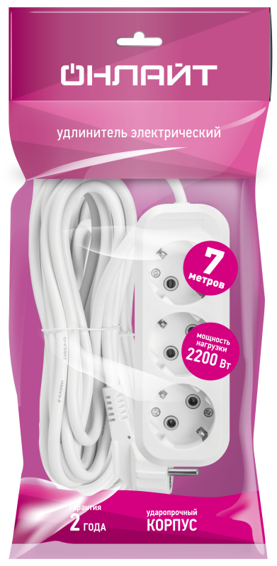 Удлинитель 90 794 OPE-S-03-700-E-3x0.75 ОНЛАЙТ 90794