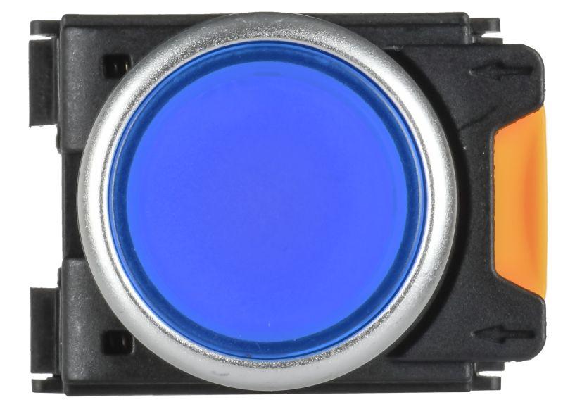 Кнопка d22мм 1НО+1НЗ MASTER с подсветкой и фиксацией син. IEK MI-BT60-11TD-3-11-K07