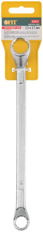 Ключ накидной "Хард" хромированное покрытие 13х17мм FIT 63615
