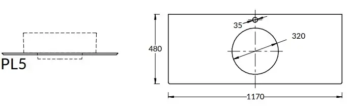Спец. изделие декоративное для накладных раковин Риальто 120, песочное
