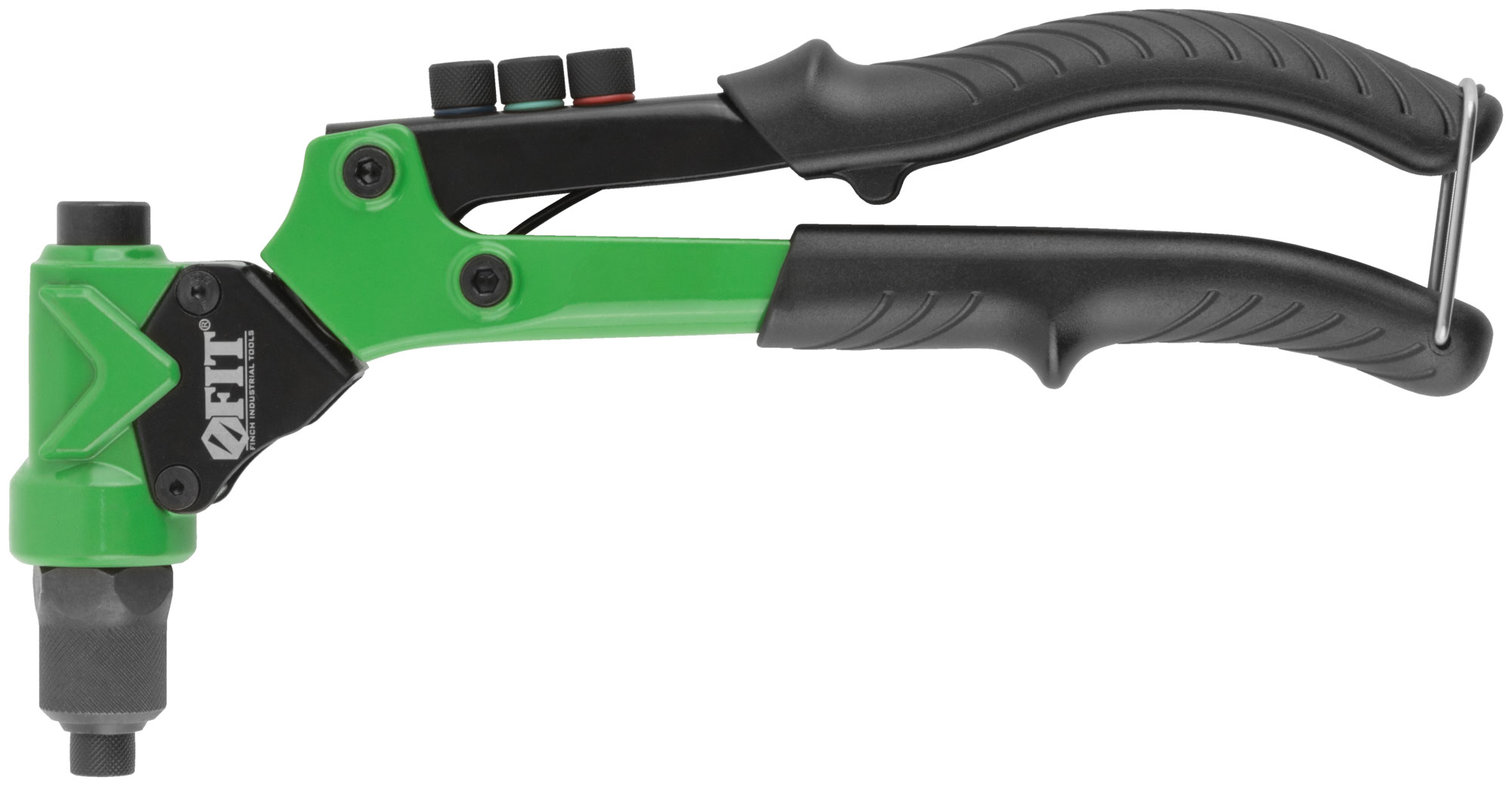 Заклепочник комбинированный Профи с поворотным механизмом 0-360 гр., для резьбовых заклепок  М3-М6 и вытяжных заклепок 2,4-4,8 мм (270 мм), кейс