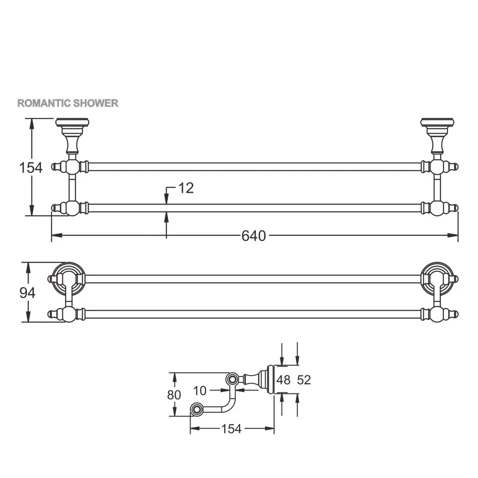Полотенцедержатель Rose RG1127Q, бронза