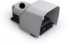 Педаль одиночная 1НО+1НЗ с защитным кожухом (алюм.) сер. цвета основание для рукояти (250В AC 4А) IP65 EMAS PDKA11BX10G