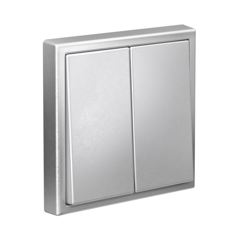 Переключатель 2-кл. ArtGallery 10AX быстрозажим. клем. механизм алюм. SE GAL000365S