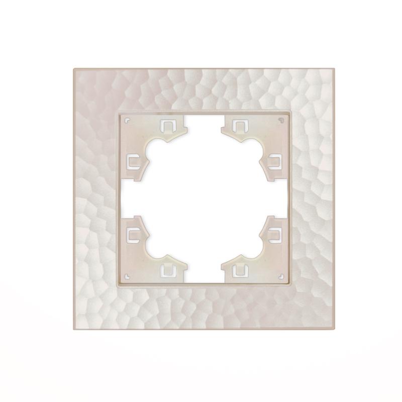 Рамка 1-м Афина фактурная жемчуж. Universal A10053-Obr