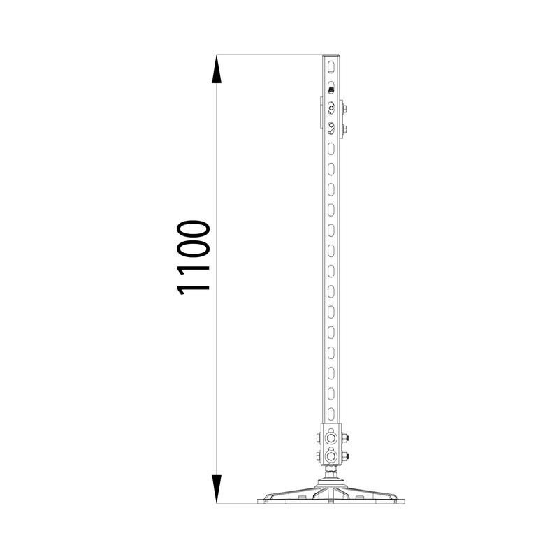 Конструкция опорная для горизонт. прямоугольн. воздуховодов и метал. лотков кабеленесущих систем TECHNORAPTOR FOOT 3000х1000 HD КМ TR0292