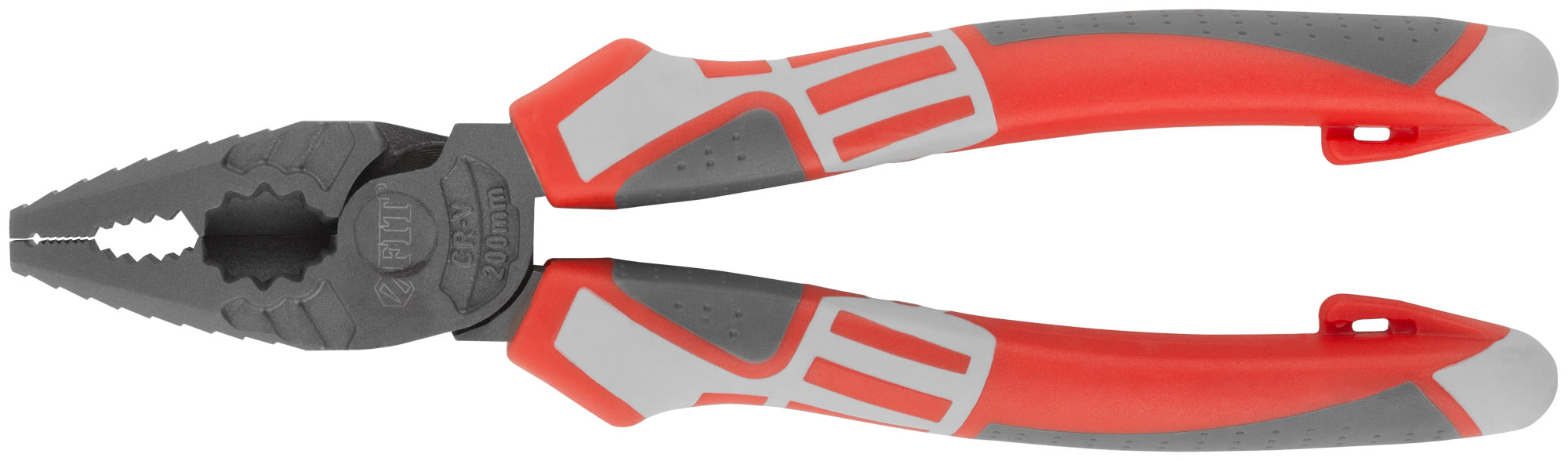 Плоскогубцы комбинированные "Эталон", CrV сталь, ребра жесткости на губках, тефлоновое покрытие, 3К прорезиненные ручки 200 мм