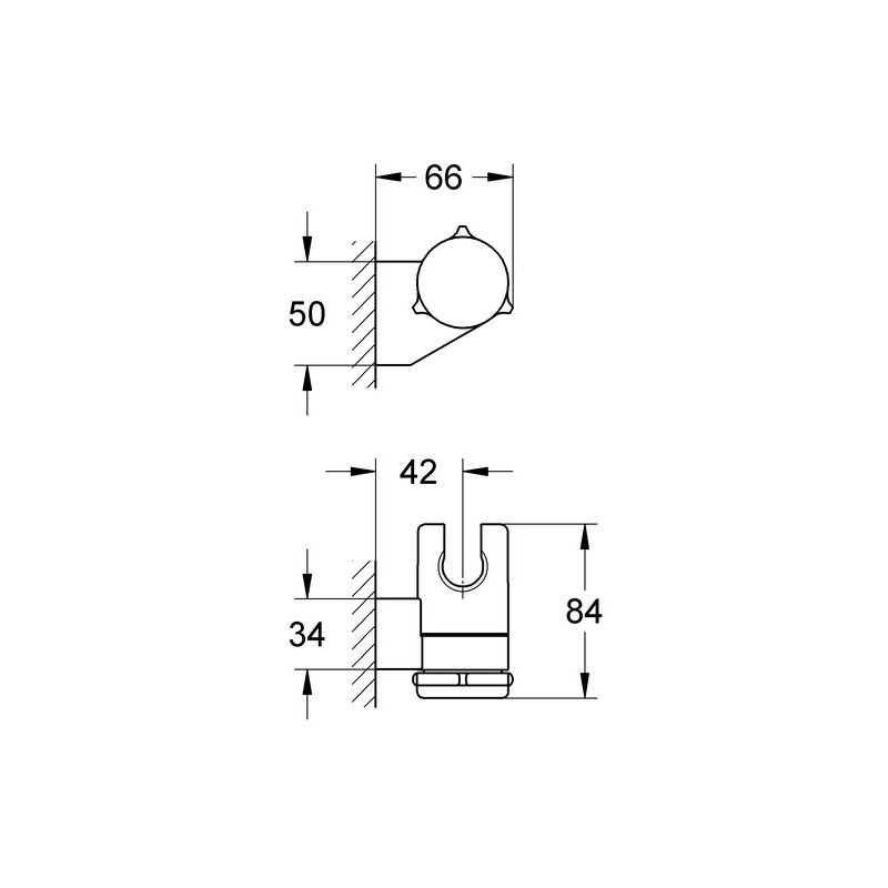 Настенный держатель Grohe New Tempesta 27595000