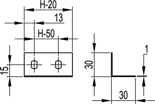 Угол опорный FR H100