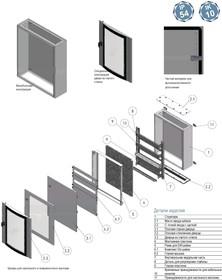 Корпус щита распределительного 600х900х100мм DIN-рейки 120M(6х24) навесной прозр. дверца из гнутого стекла метал. сер. Cetinkaya Pano CPD6009010SAPS