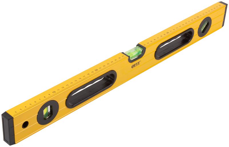 Уровень "Янтарь" 3 глазка ручки усиленный корпус фрезер. рабочая грань шкала 600мм FIT 18162