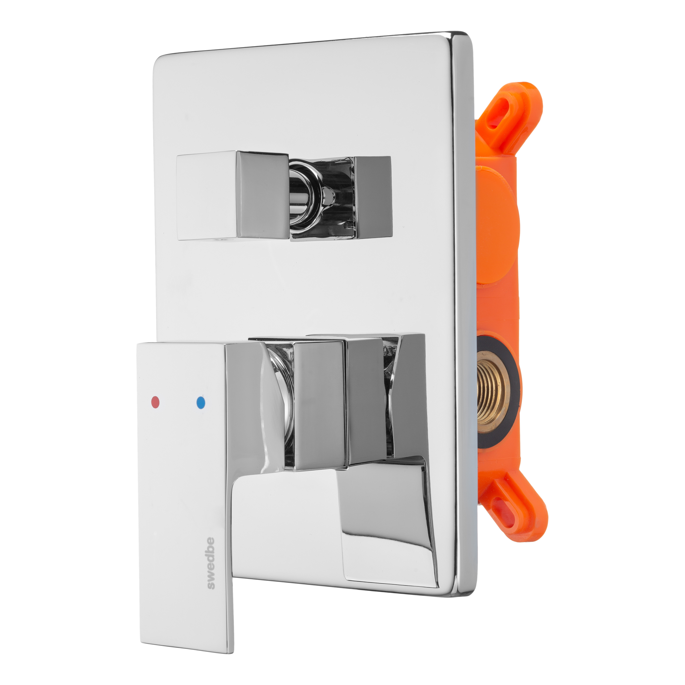 Смеситель встраиваемый подключение на 2 выхода в монтажном боксе Swedbe Platta 5519