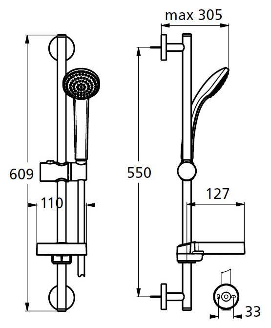 Душевой гарнитур Ideal Standard IdealRain B9501AA