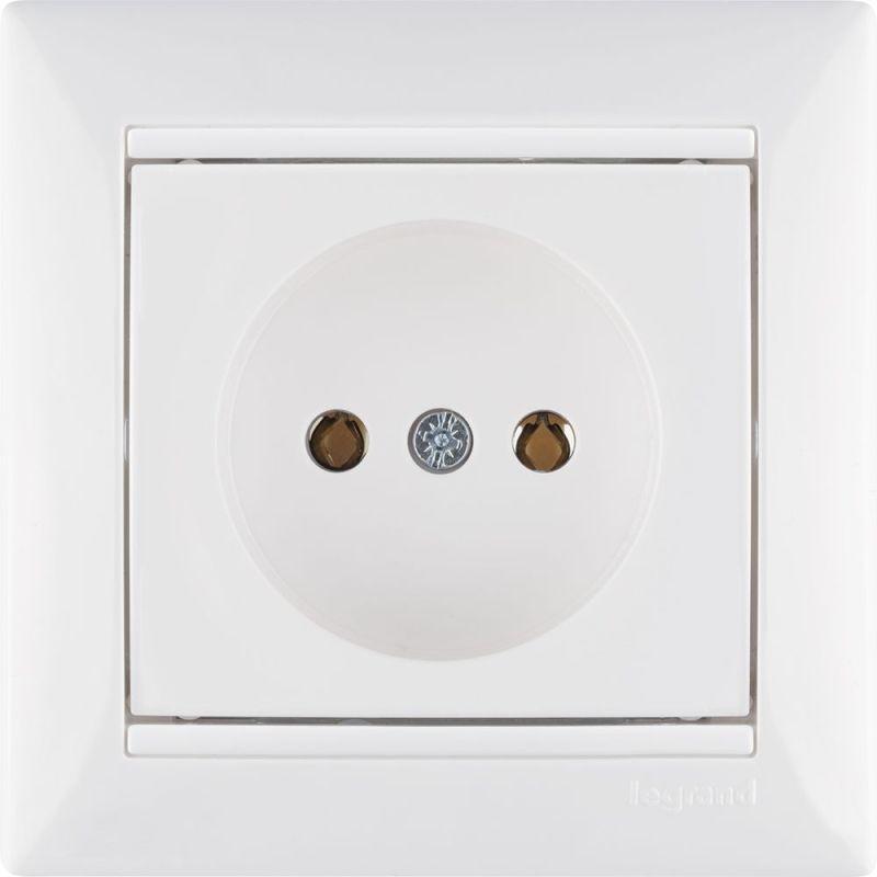 Розетка 1-м СП Valena 16А IP21 без заземл. на винтах механизм бел. IEK 774416