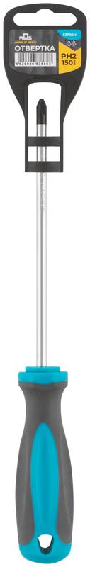 Отвертка CrV сталь прорезиненная ручка PH2х150мм MOS 53705М