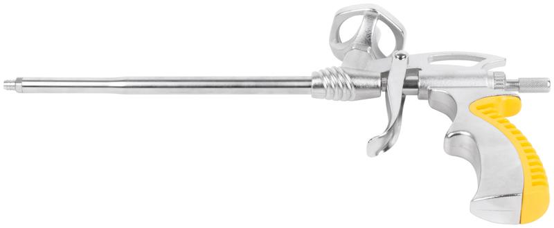 Пистолет для монтажной пены цельнометаллический прорезиненная ручка FIT 14284