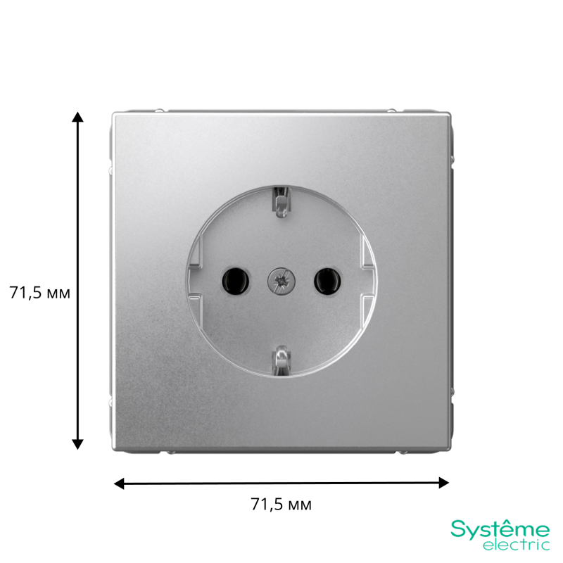 Розетка ArtGallery 16А с заземл. быстрозажим. клем. механизм алюм. SE GAL000343S