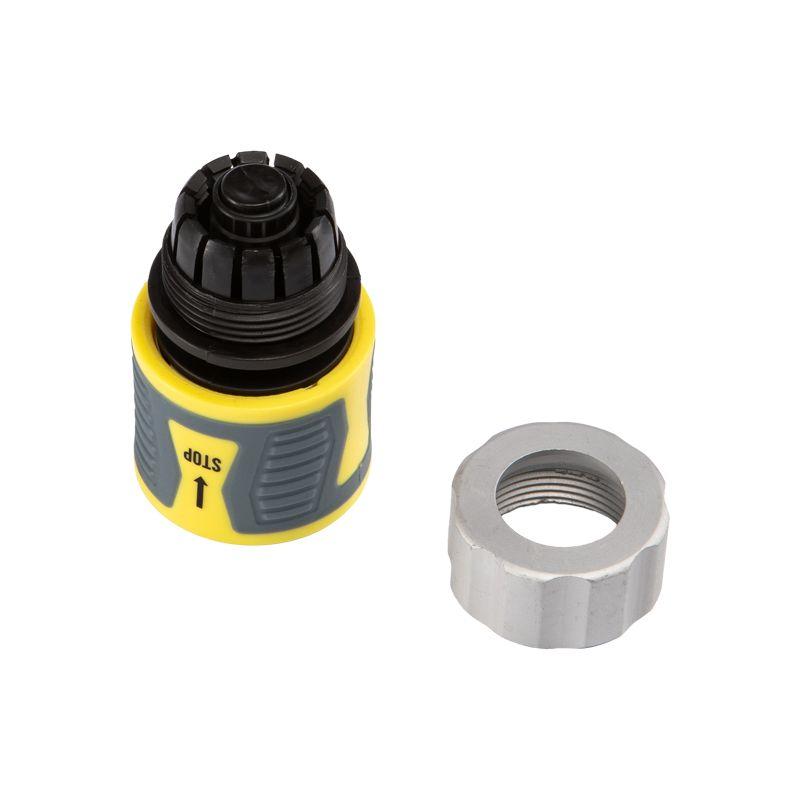 Коннектор для шланга быстросъемный 1/2дюйм с аквастопом термопластичной резиной и зажимной гайкой из цинка Профи ЧЕТЫРЕ СЕЗОНА 62-0305-F