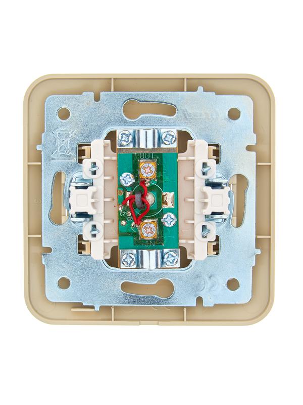 Розетка телевизионная проходная TV СП ASTI IP20 в сборе крем. LEZARD 7081-0303-129