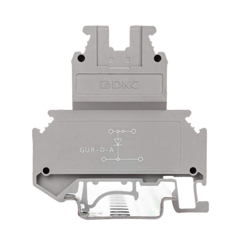 Клемма со встроенным диодом винтовой зажим 4 точки подключения 4кв.мм сер. DKC GUR-D-A