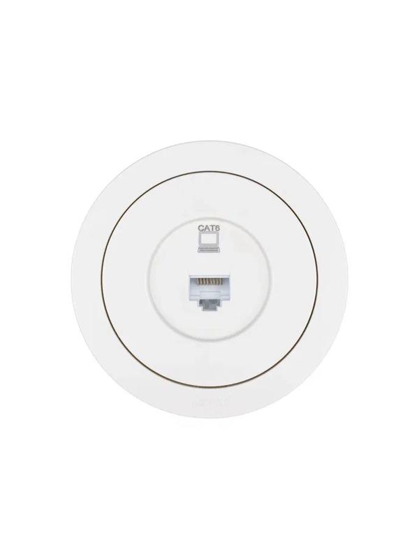 Розетка компьютерная СП OSEN RJ45 кат.6 механизм бел. LEZARD 743-0288-140