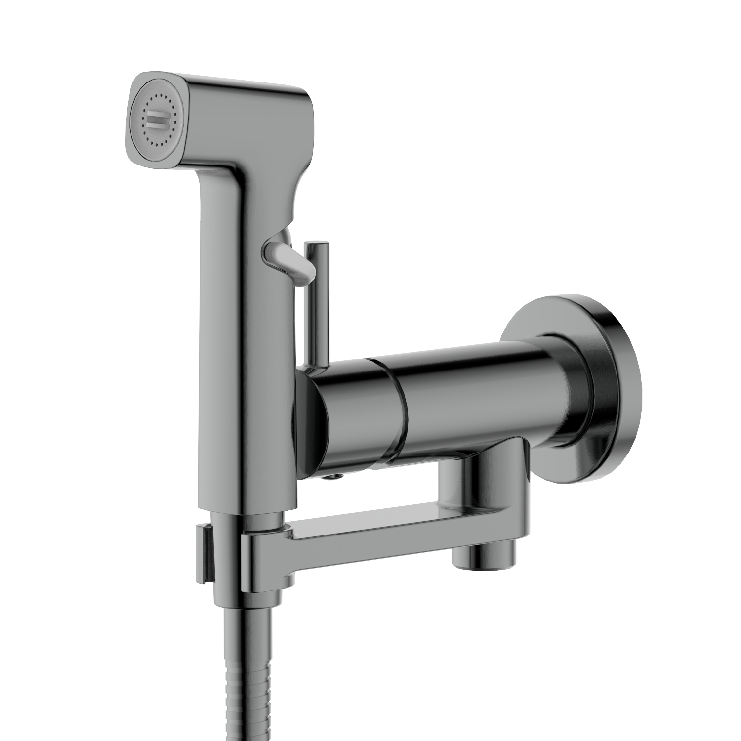 Комплект для гигиенического душа Aquatek НИКА встроенный (смеситель + гигиеническая лейка + шланг) AQ1819BGM  оружейная сталь