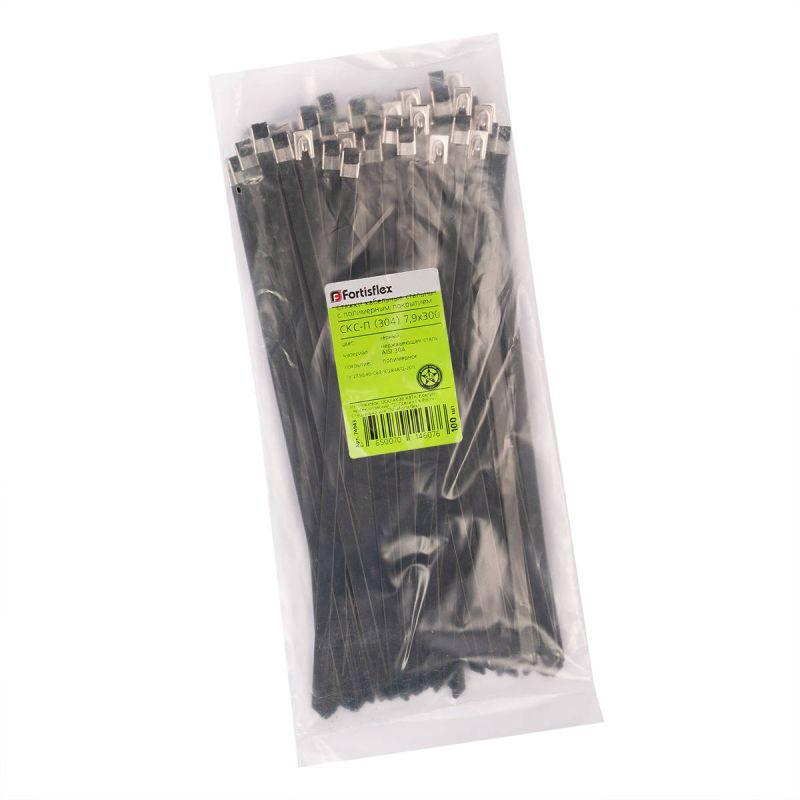 Хомут кабельный СКС-П (304) 12х1200 черн. Fortisflex 103076