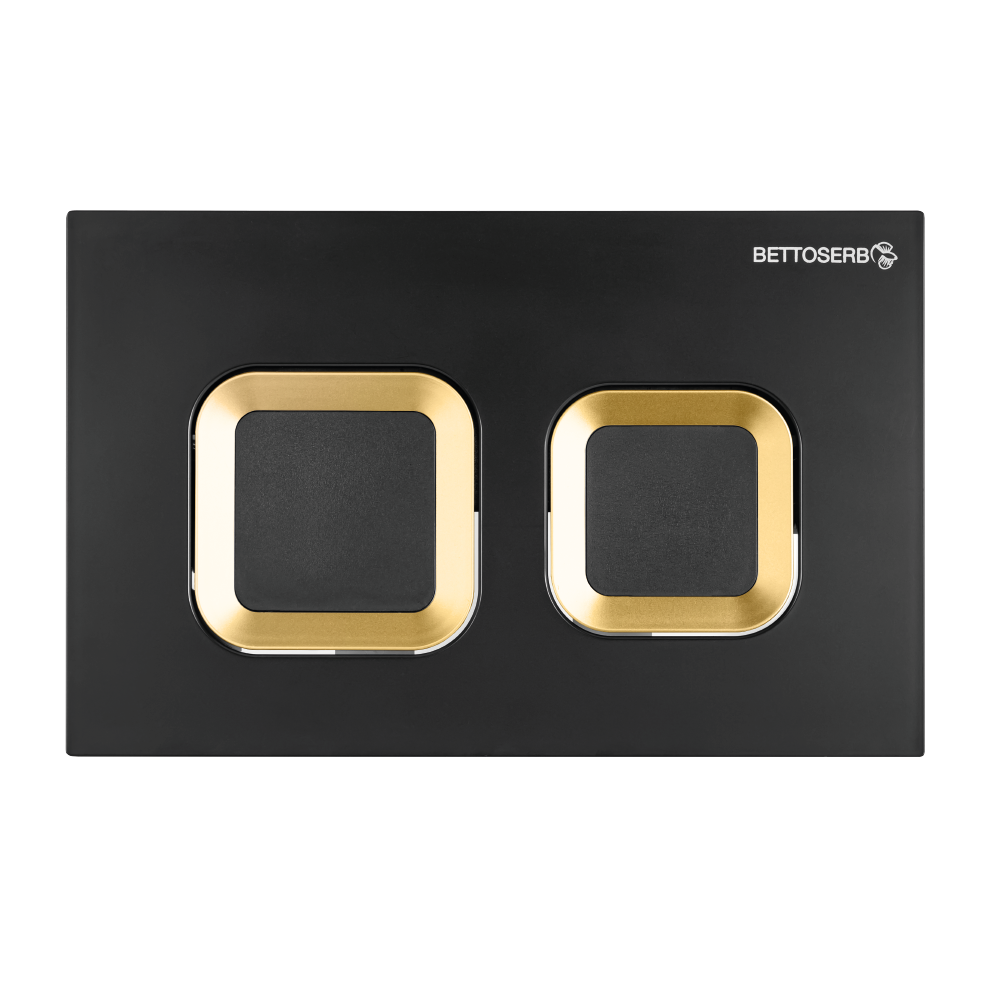 Клавиша смыва BETTOSERB черный матовый + золото глянец SMART