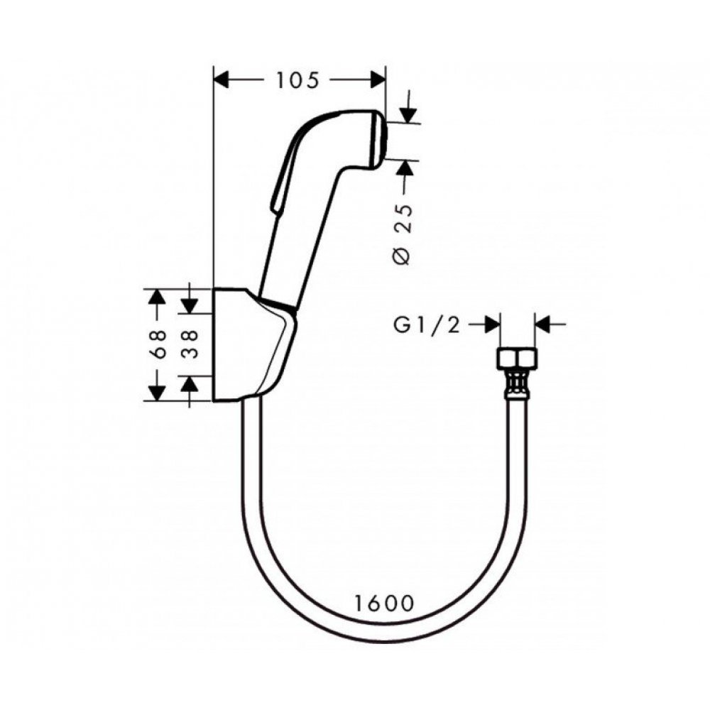 Гигиенический душ Hansgrohe 32122000