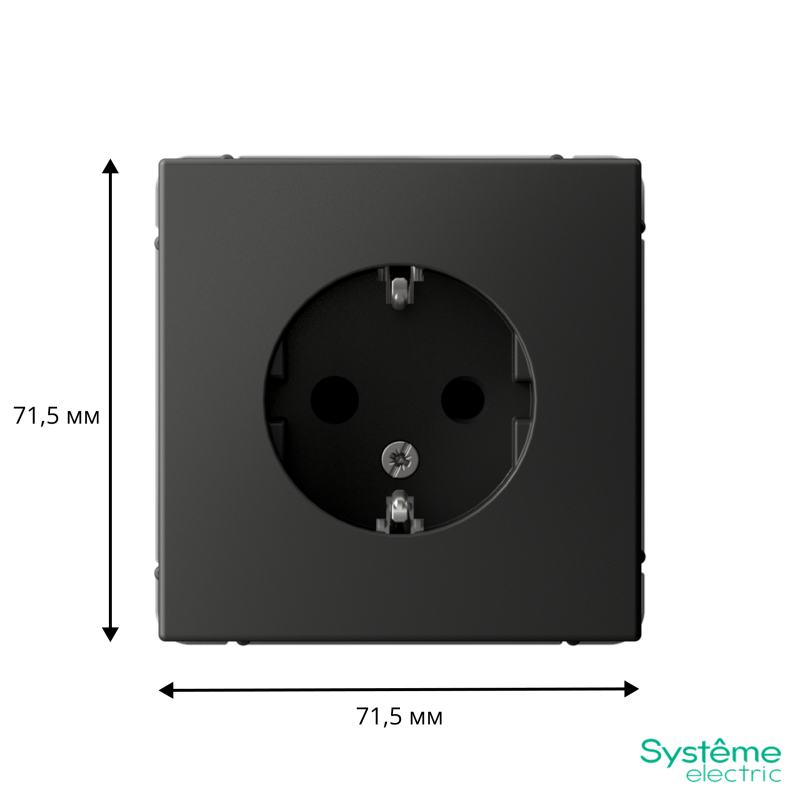 Розетка ArtGallery 16А с заземл. защ. шторки механизм базальт SE GAL001445