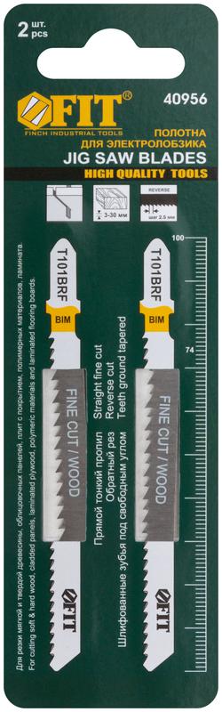 Полотно по дереву Bimetal шлифованные под свободным углом реверс. зубья 100/74/2.5мм (T101BRF) (уп.2шт) FIT 40956