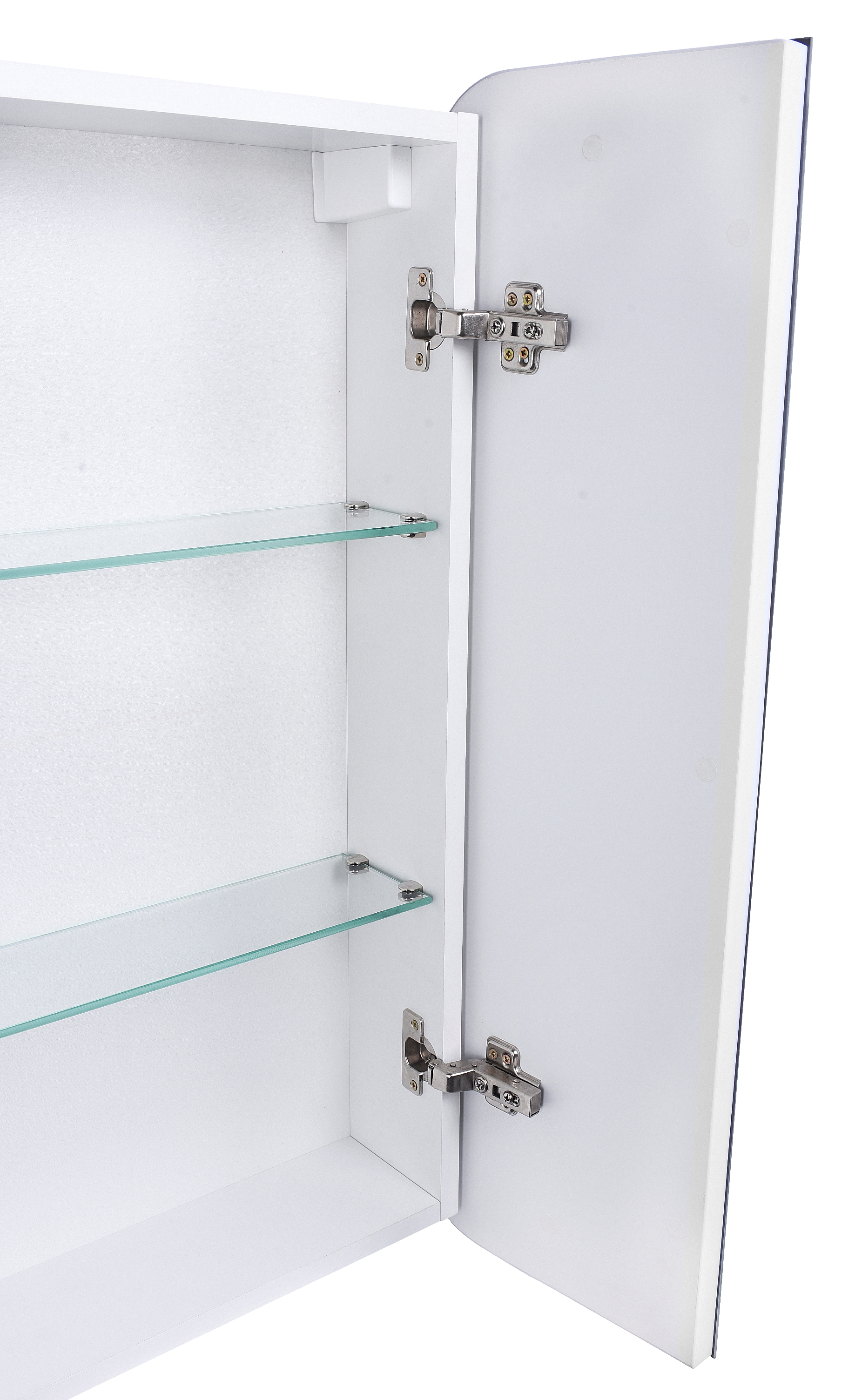 Зеркало-шкаф "Каре 80*80" с подсветкой, сенсор на зеркале