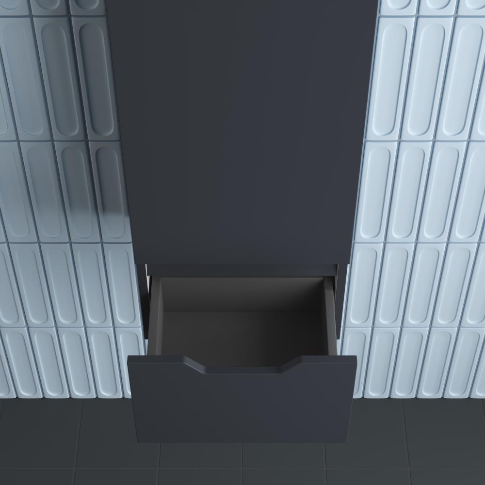 Пенал "Остин" 360 см подвесной 1 ящик графит эмаль PLUS